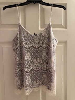 Maurices White Lace Overlay Camisole